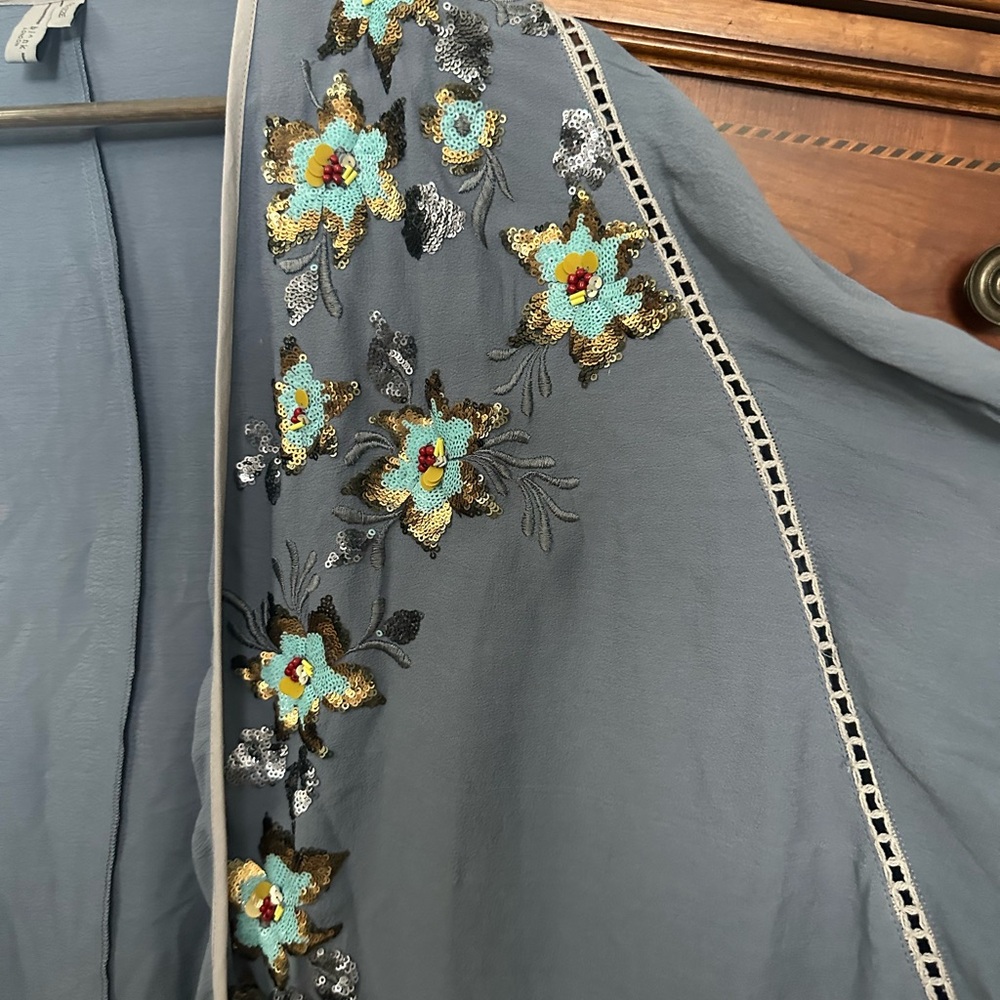 Anthropologie Light Blue Kimono